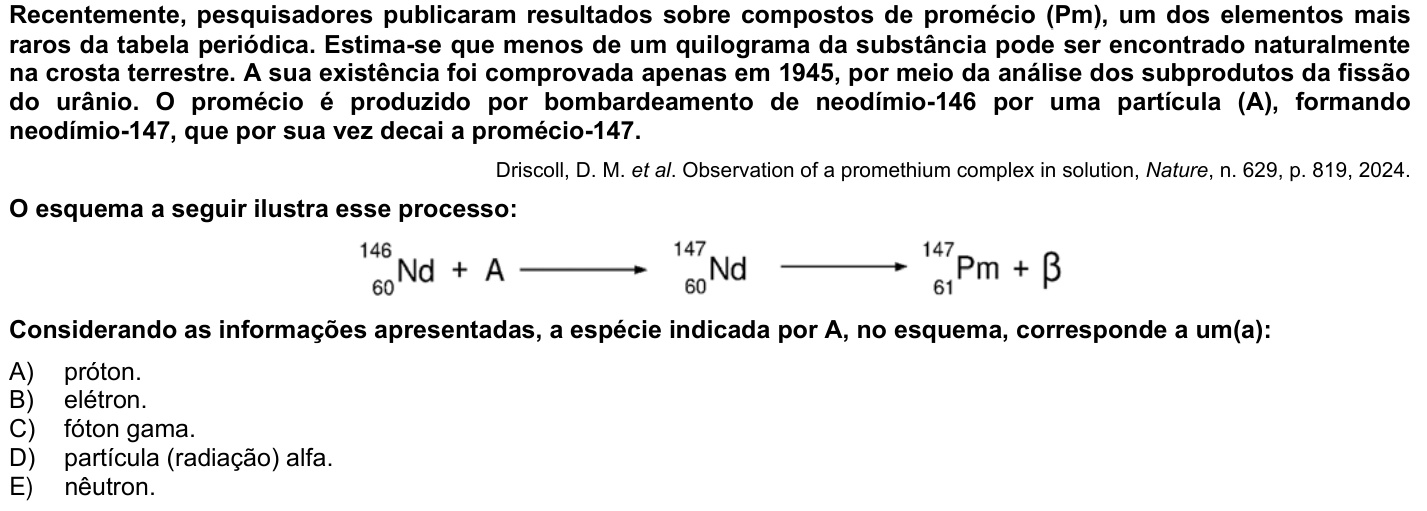 Questão 20 no caderno 1ª fase da UFPR 2025