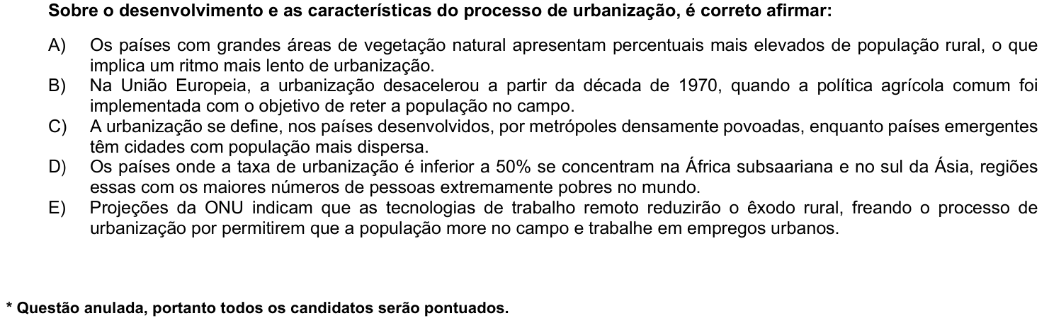 Questão 41 no caderno 1ª fase da UFPR 2025