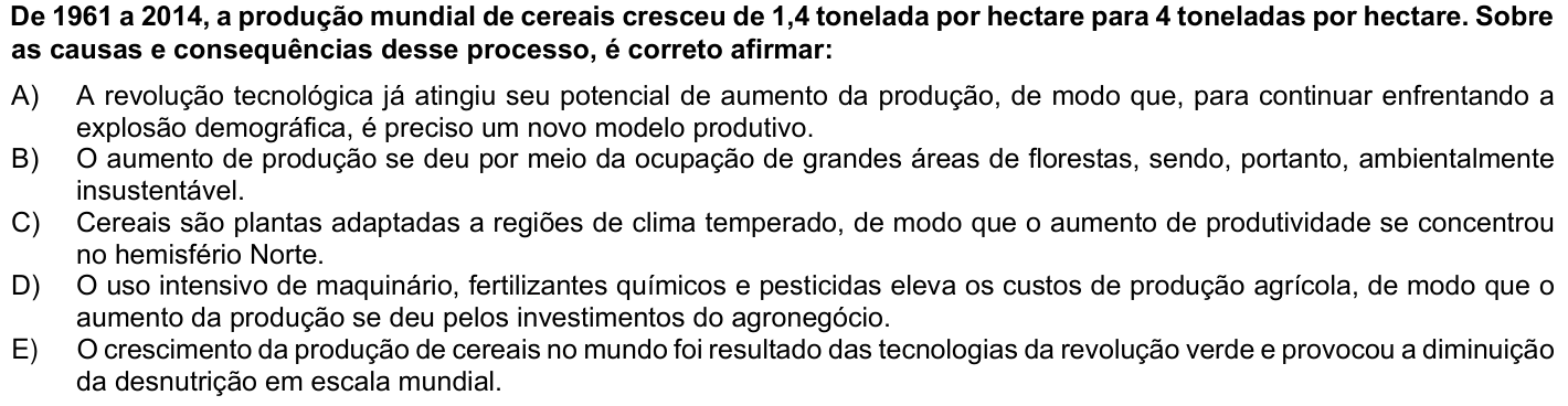 Questão 42 no caderno 1ª fase da UFPR 2025