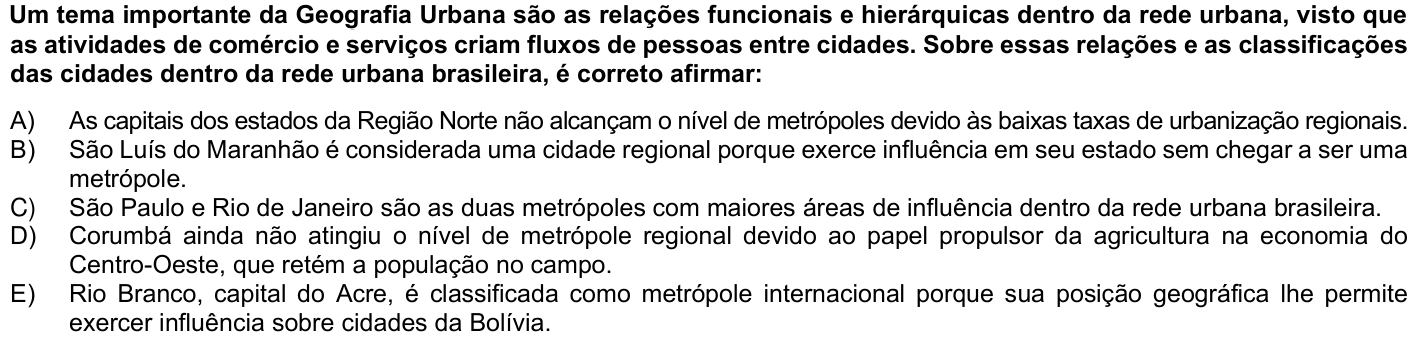 Questão 44 no caderno 1ª fase da UFPR 2025
