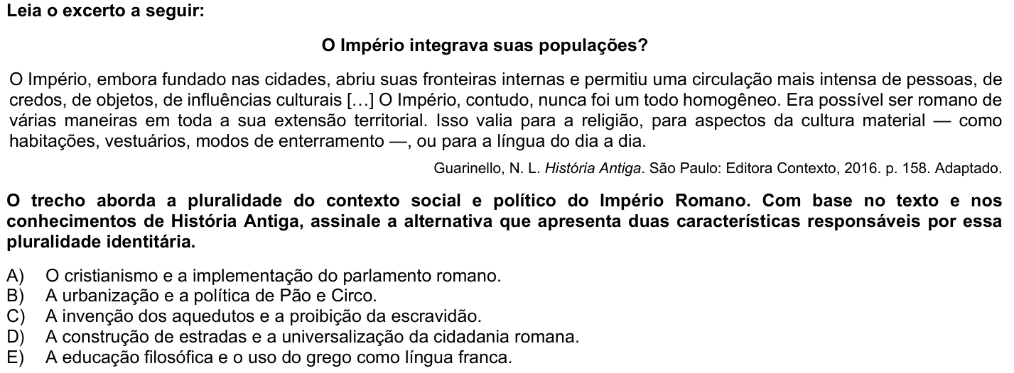 Questão 47 no caderno 1ª fase da UFPR 2025
