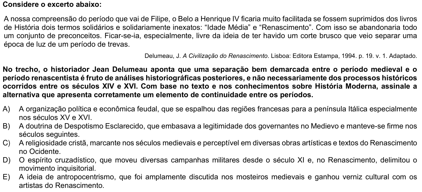 Questão 48 no caderno 1ª fase da UFPR 2025