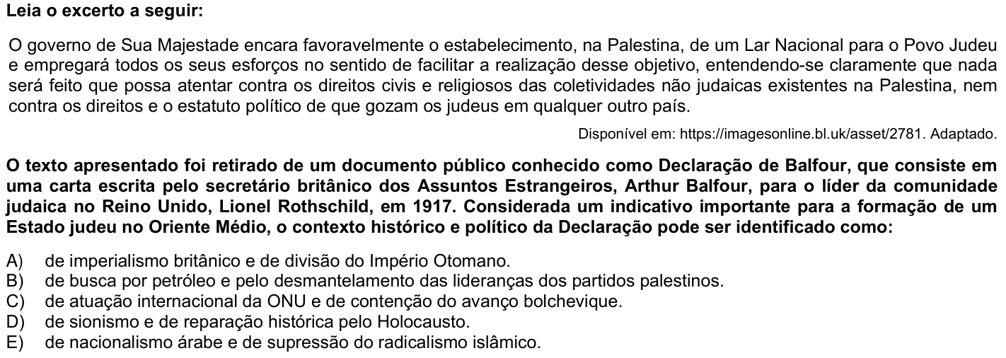 Questão 52 no caderno 1ª fase da UFPR 2025