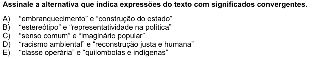 Questão 55 no caderno 1ª fase da UFPR 2025