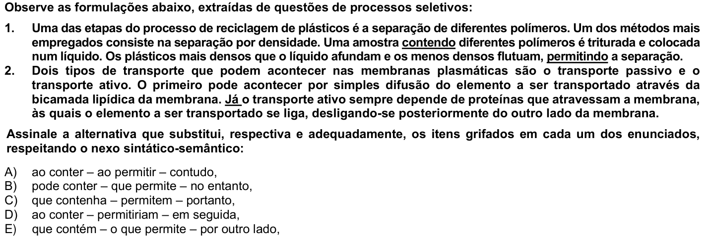 Questão 62 no caderno 1ª fase da UFPR 2025