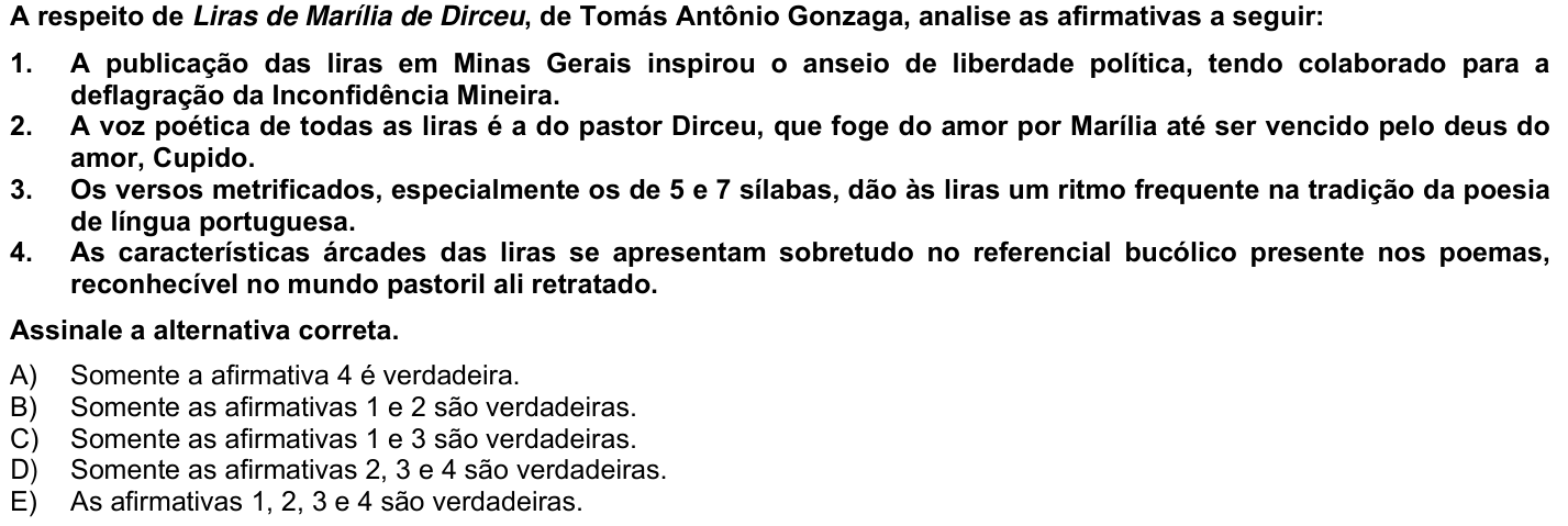 Questão 69 no caderno 1ª fase da UFPR 2025
