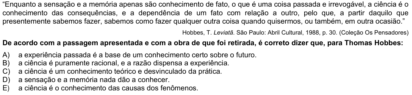 Questão 76 no caderno 1ª fase da UFPR 2025
