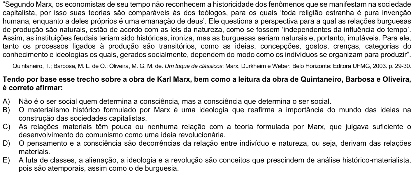 Questão 78 no caderno 1ª fase da UFPR 2025