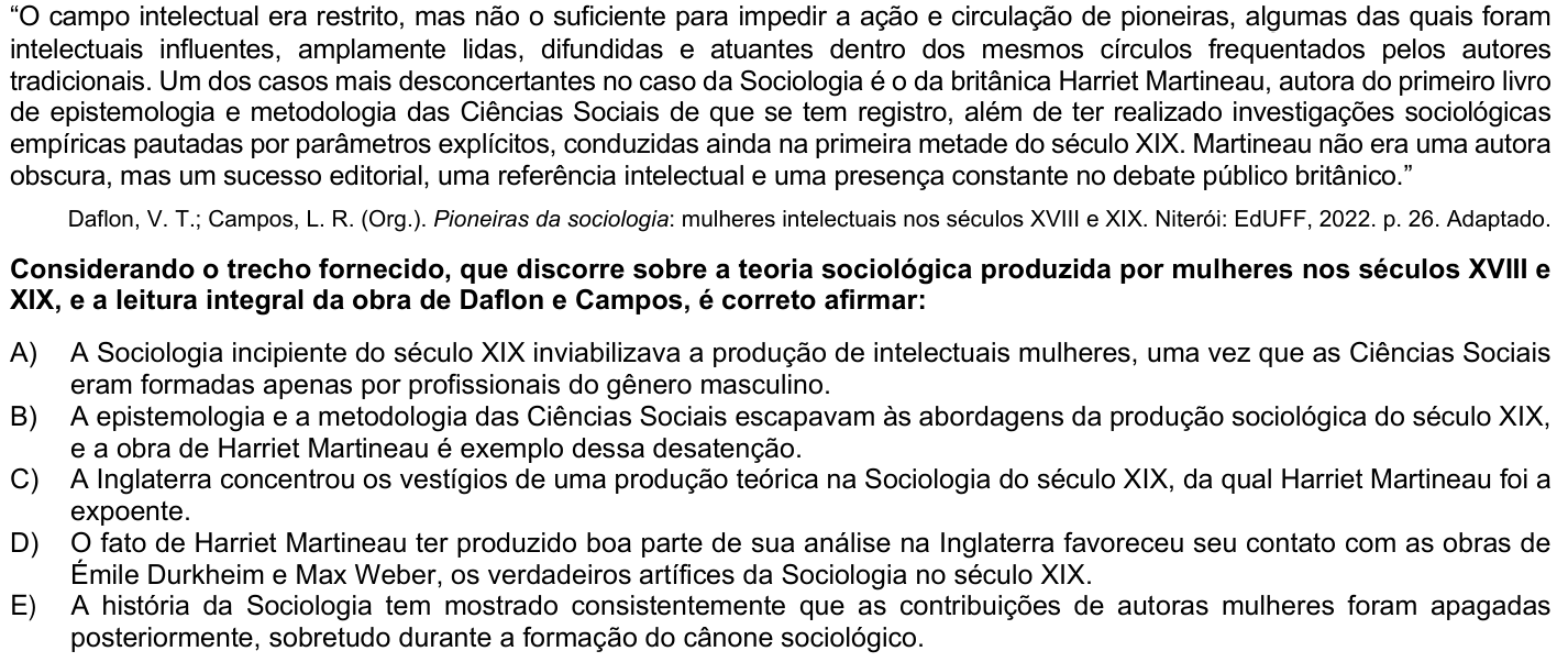 Questão 80 no caderno 1ª fase da UFPR 2025