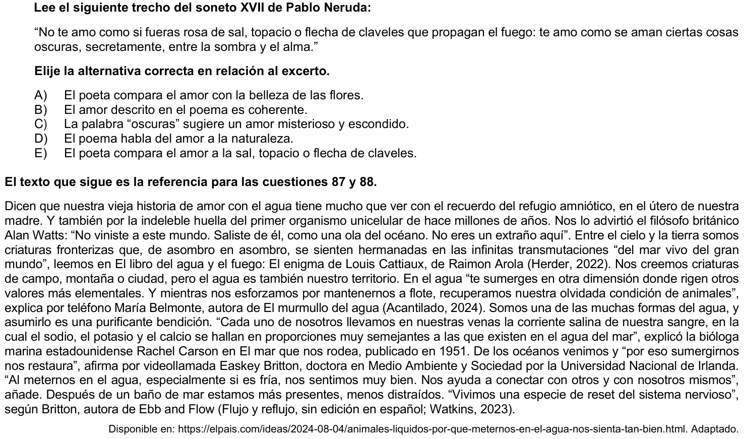 Questão 86 no caderno 1ª fase da UFPR 2025