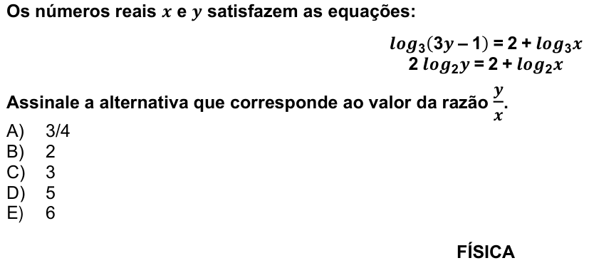 Questão 9 no caderno 1ª fase da UFPR 2026