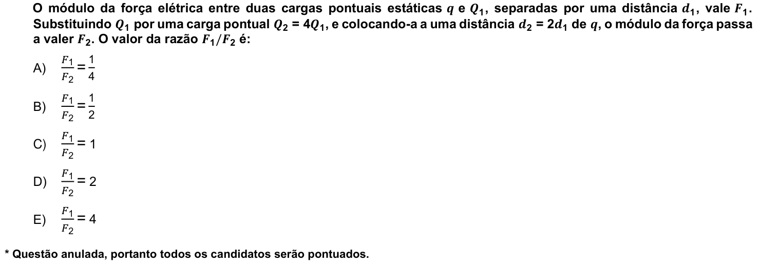 Questão 16 no caderno 1ª fase da UFPR 2026