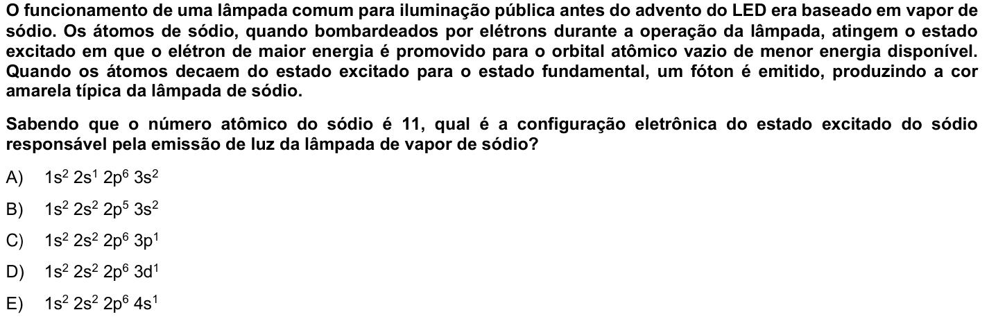 Questão 21 no caderno 1ª fase da UFPR 2026