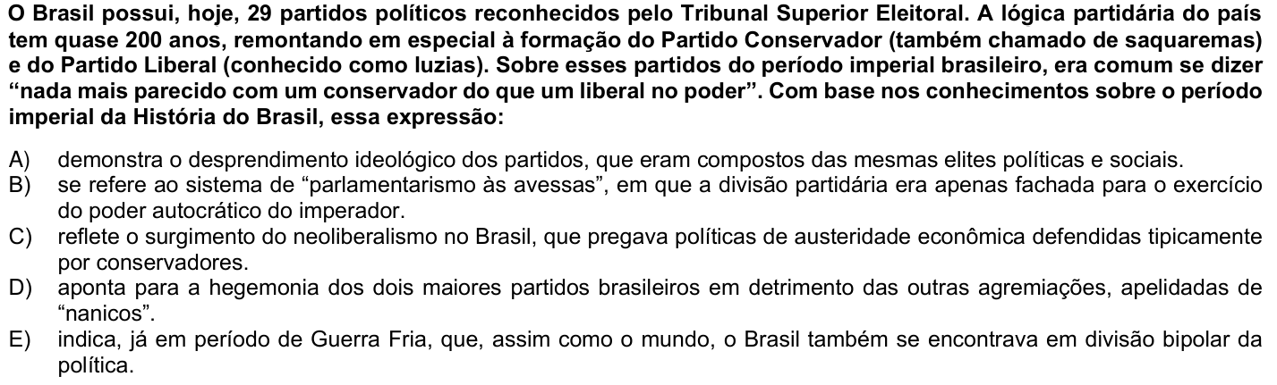 Questão 51 no caderno 1ª fase da UFPR 2026