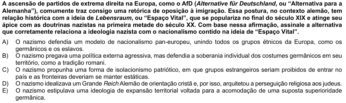 Questão 53 no caderno 1ª fase da UFPR 2026