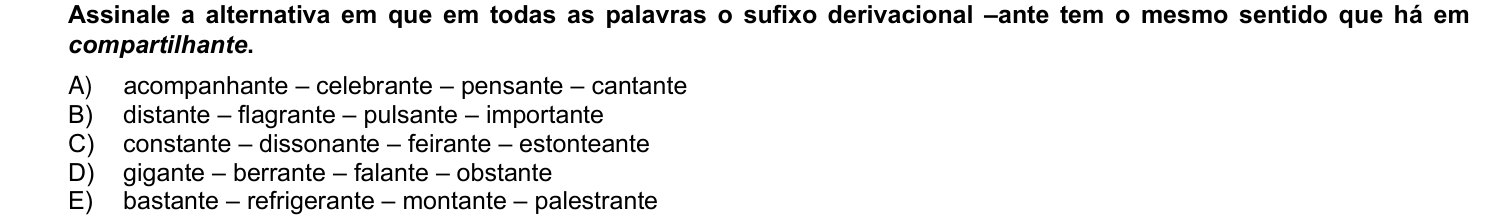 Questão 56 no caderno 1ª fase da UFPR 2026