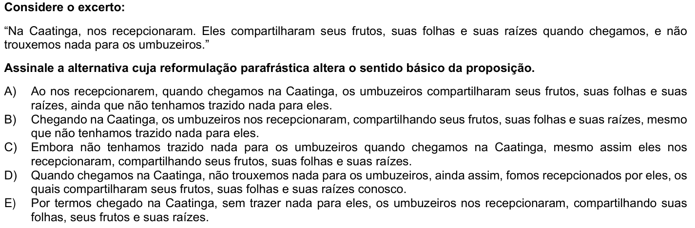 Questão 58 no caderno 1ª fase da UFPR 2026