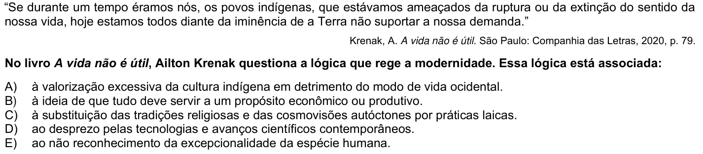 Questão 73 no caderno 1ª fase da UFPR 2026