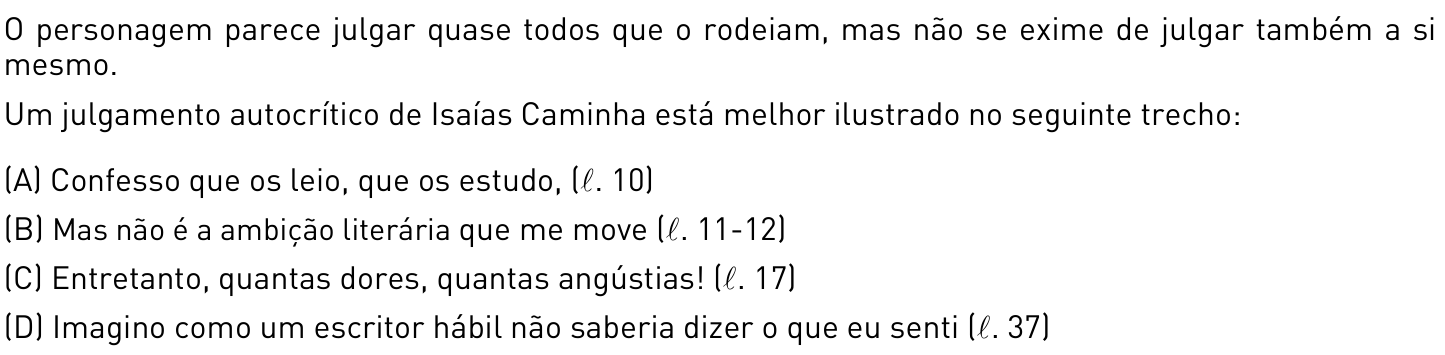 Questão 5 no caderno 1º Exame de Qualificação da UERJ 2013