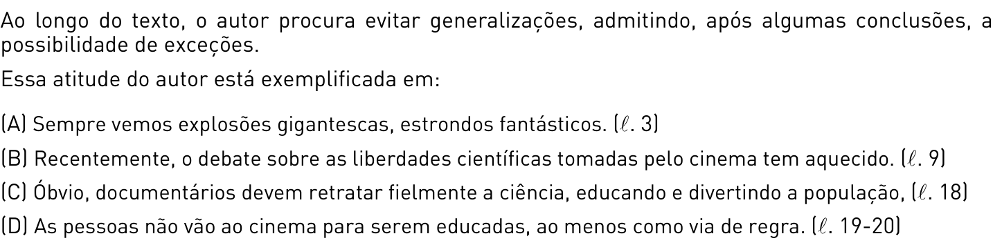 Questão 14 no caderno 1º Exame de Qualificação da UERJ 2013