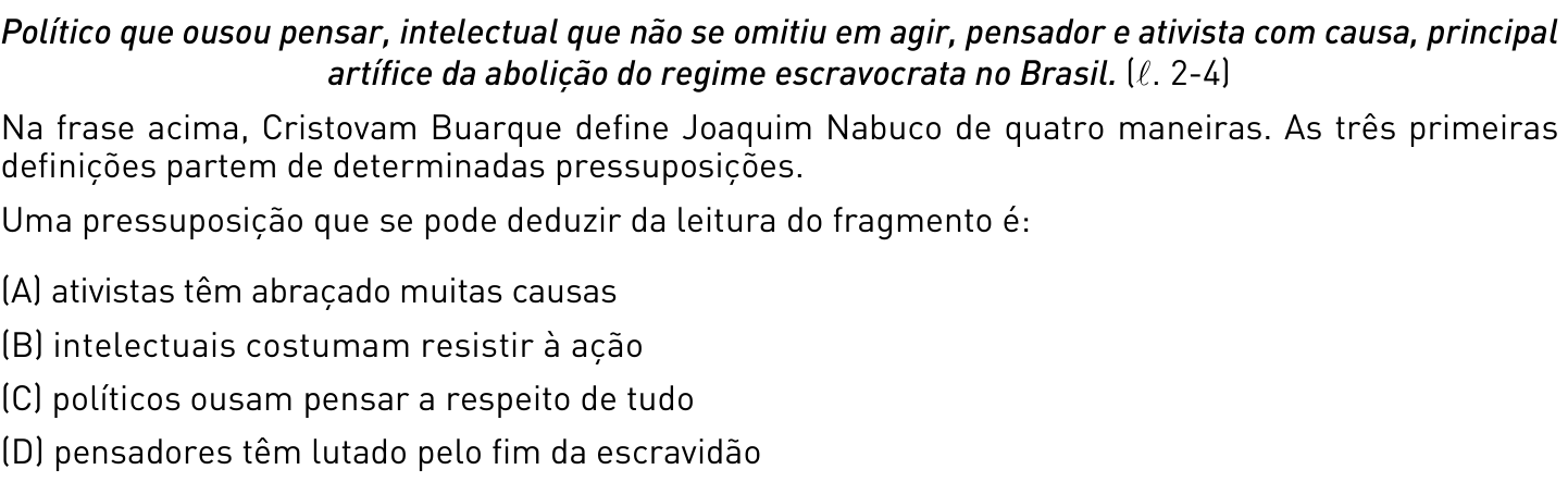 Questão 4 no caderno 2º Exame de Qualificação da UERJ 2013