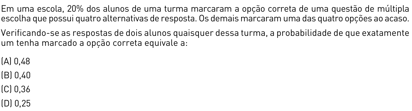 Questão 42 no caderno 2º Exame de Qualificação da UERJ 2013