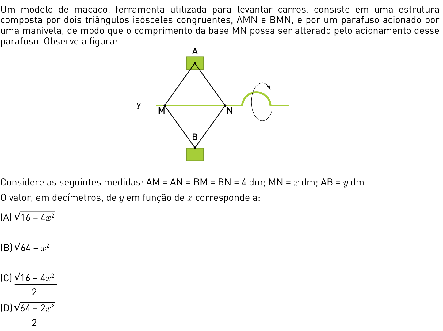 Questão 43 no caderno 2º Exame de Qualificação da UERJ 2013
