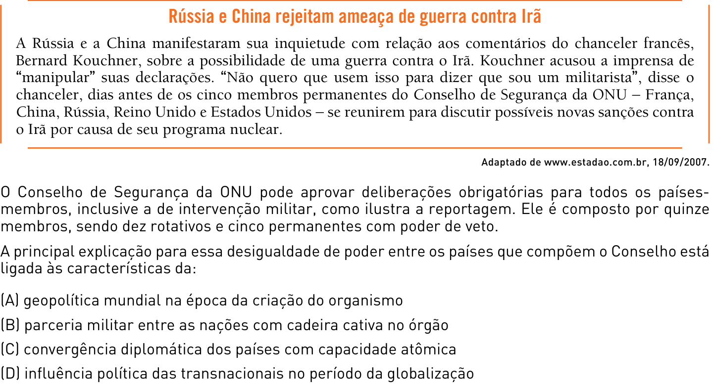 Questão 51 no caderno 2º Exame de Qualificação da UERJ 2013