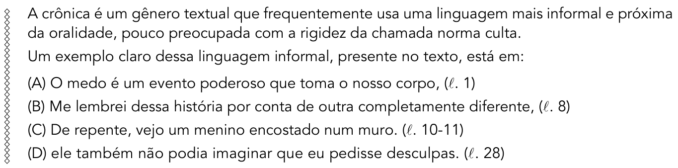 Questão 10 no caderno 1º Exame de Qualificação da UERJ 2015