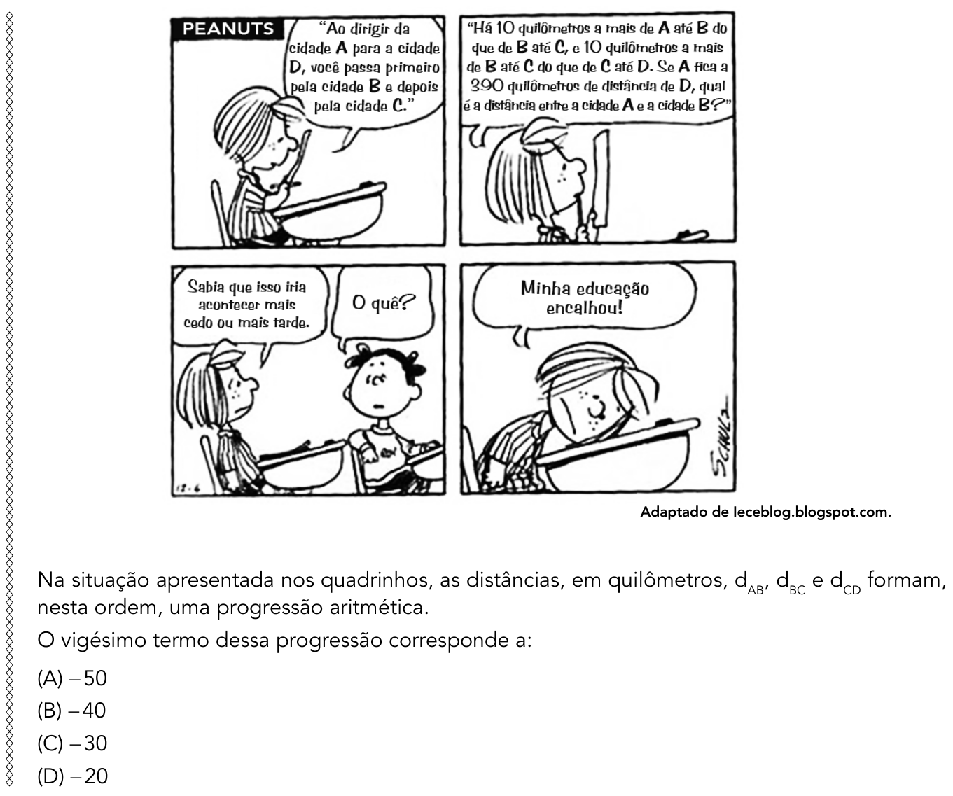 Questão 22 no caderno 1º Exame de Qualificação da UERJ 2015