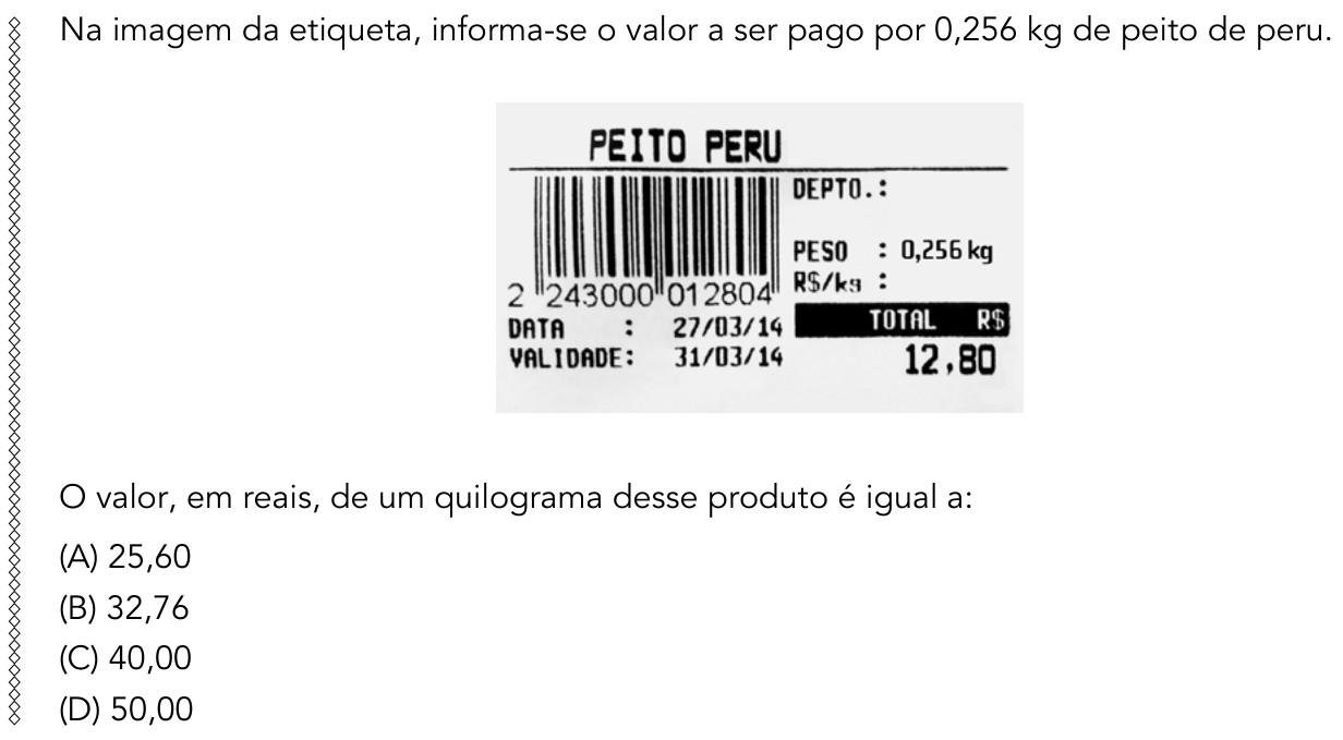 Questão 23 no caderno 1º Exame de Qualificação da UERJ 2015