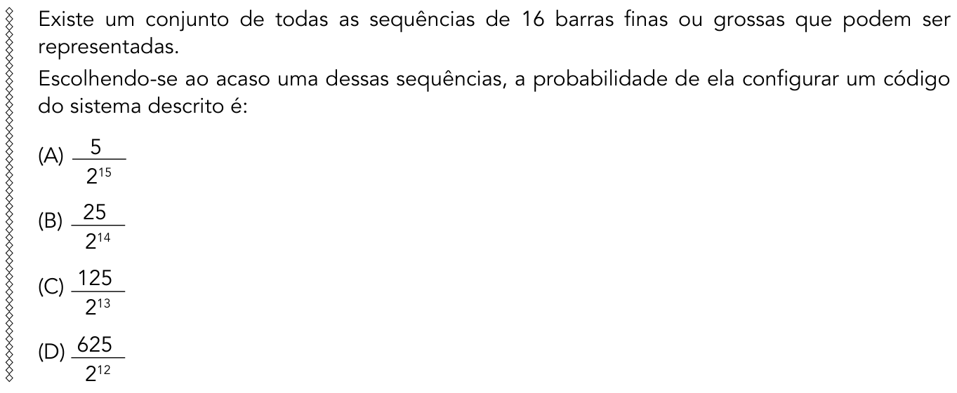 Questão 28 no caderno 1º Exame de Qualificação da UERJ 2015