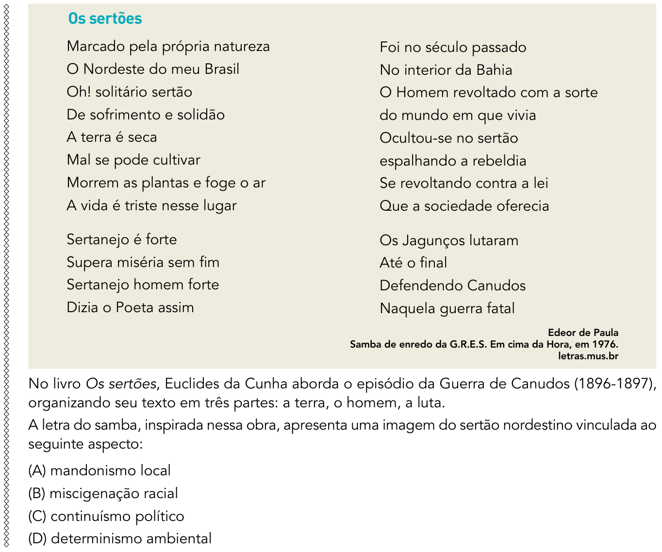 Questão 52 no caderno 1º Exame de Qualificação da UERJ 2015