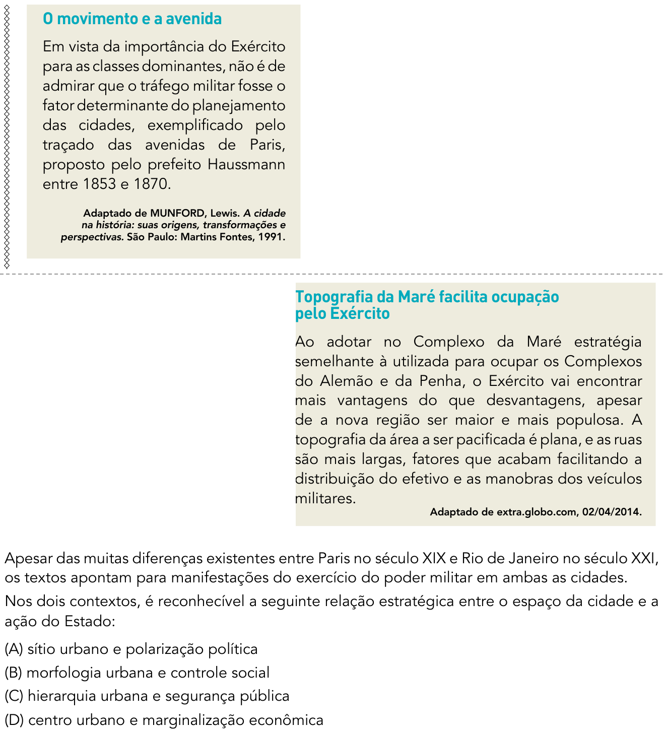 Questão 55 no caderno 1º Exame de Qualificação da UERJ 2015