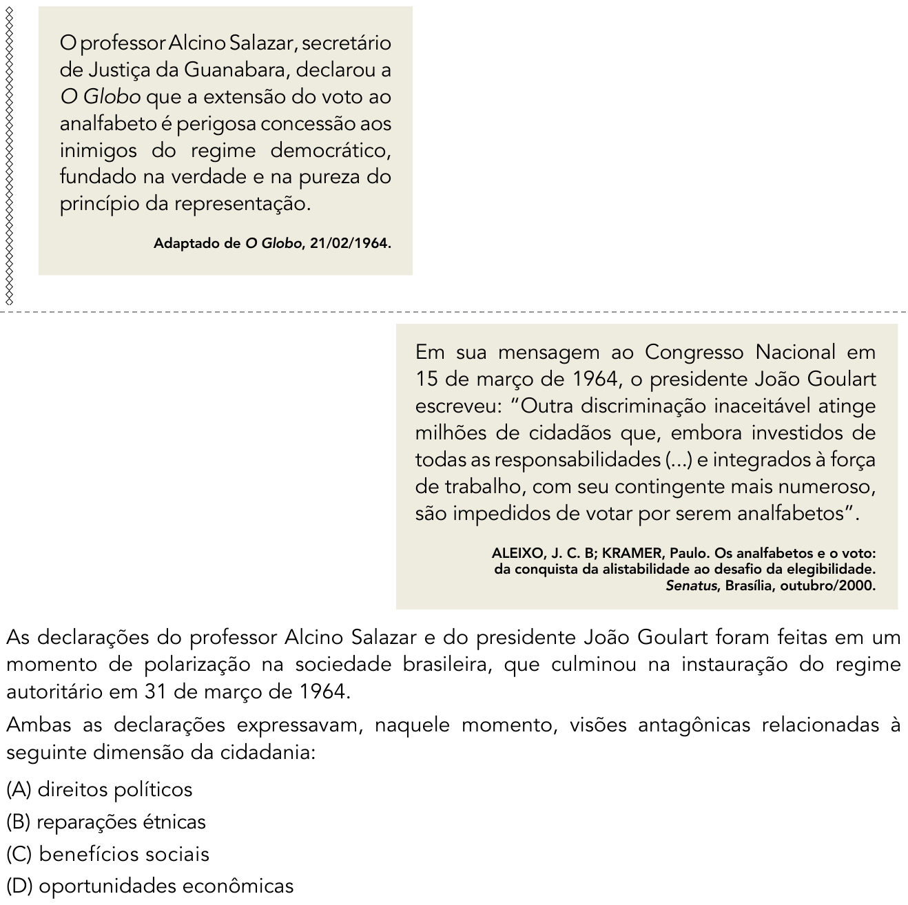Questão 56 no caderno 1º Exame de Qualificação da UERJ 2015