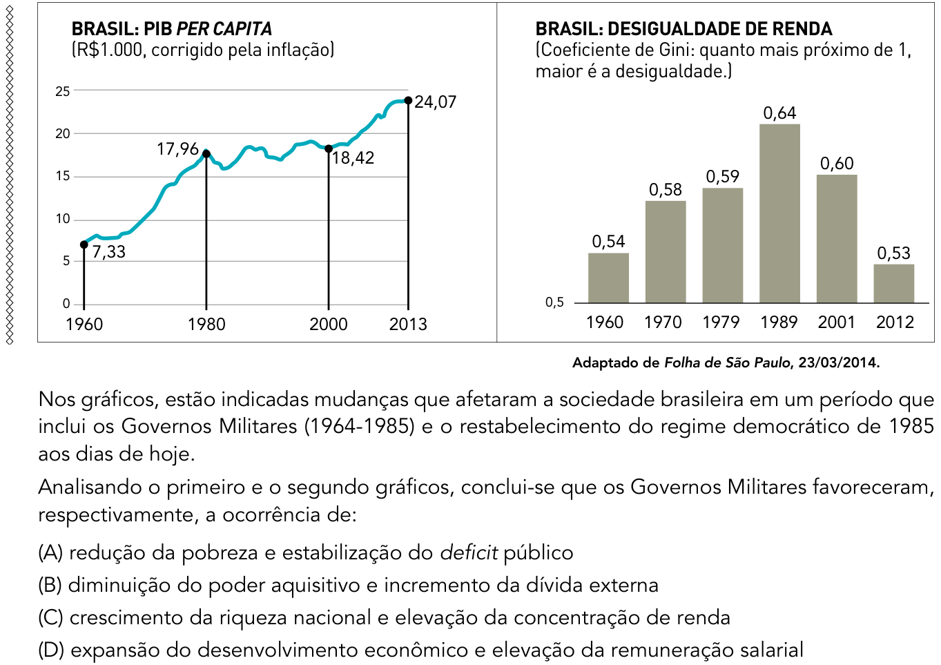 Questão 57 no caderno 1º Exame de Qualificação da UERJ 2015