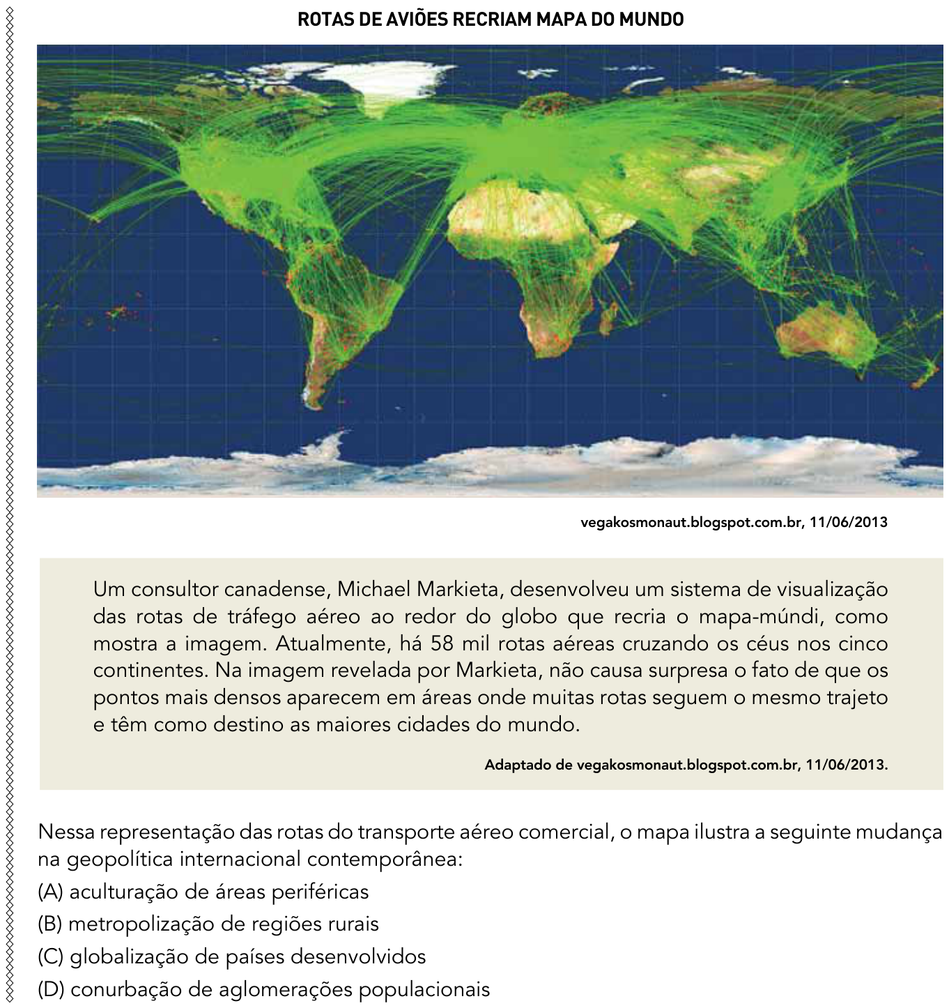 Questão 58 no caderno 1º Exame de Qualificação da UERJ 2015