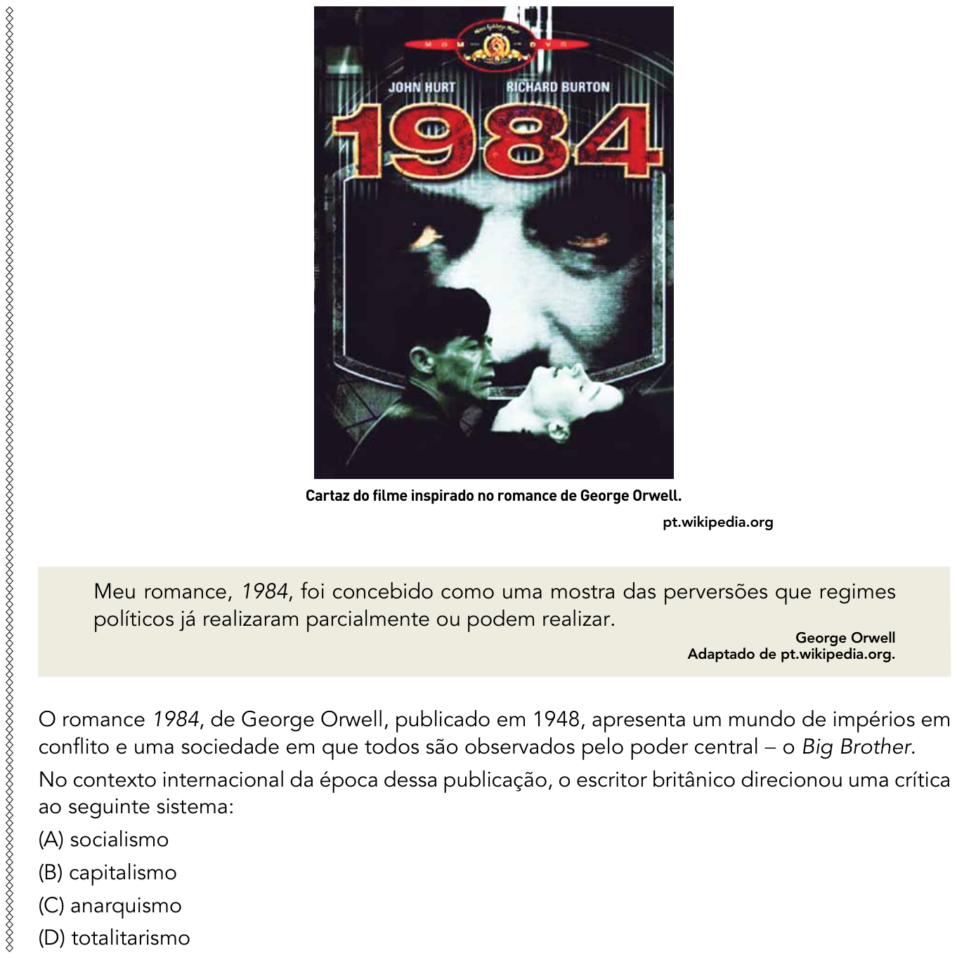 Questão 59 no caderno 1º Exame de Qualificação da UERJ 2015