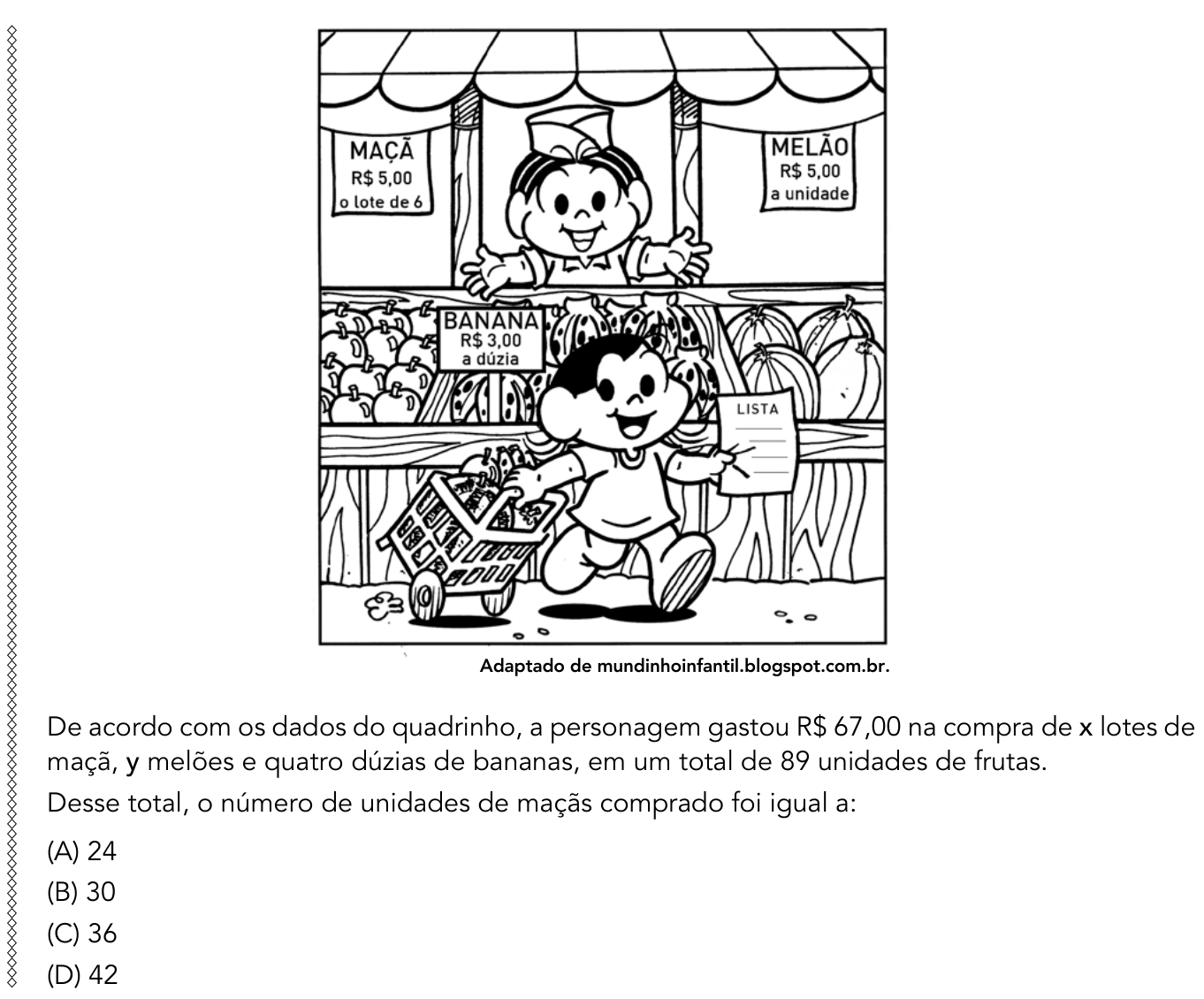 Questão 23 no caderno 2º Exame de Qualificação da UERJ 2015