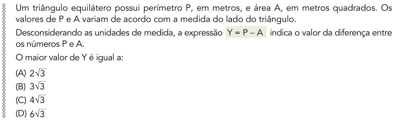 Questão 25 no caderno 2º Exame de Qualificação da UERJ 2015