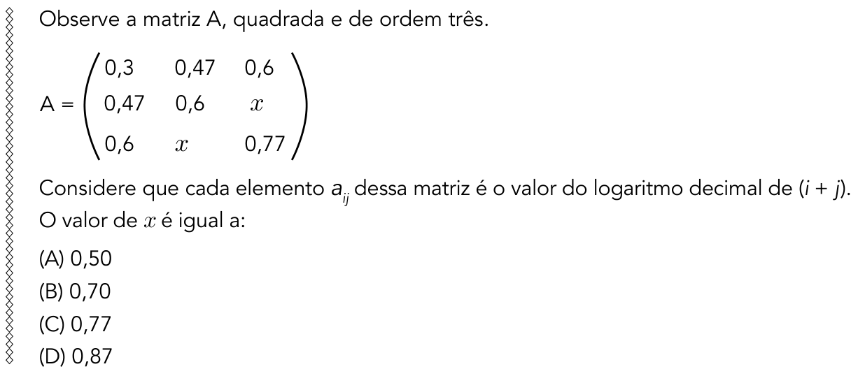 Questão 29 no caderno 2º Exame de Qualificação da UERJ 2015