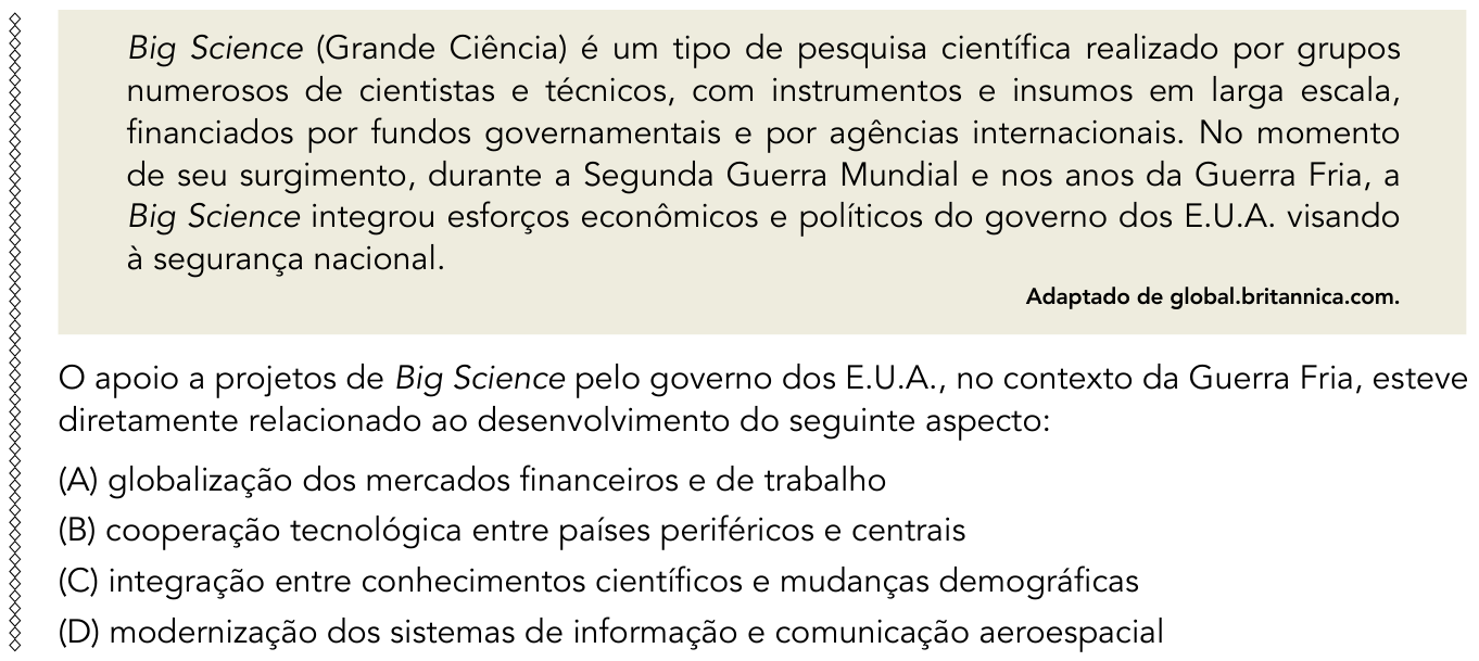 Questão 46 no caderno 2º Exame de Qualificação da UERJ 2015