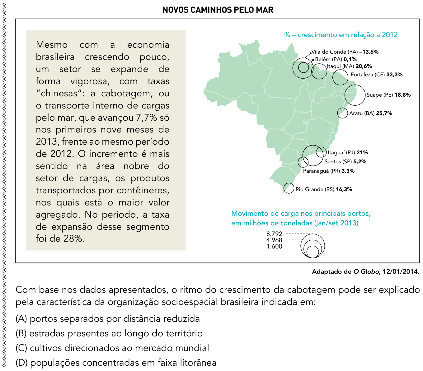 Questão 49 no caderno 2º Exame de Qualificação da UERJ 2015