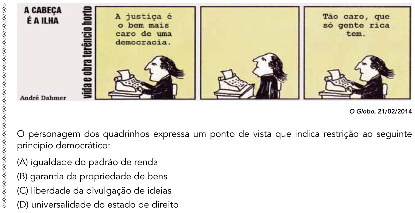 Questão 52 no caderno 2º Exame de Qualificação da UERJ 2015