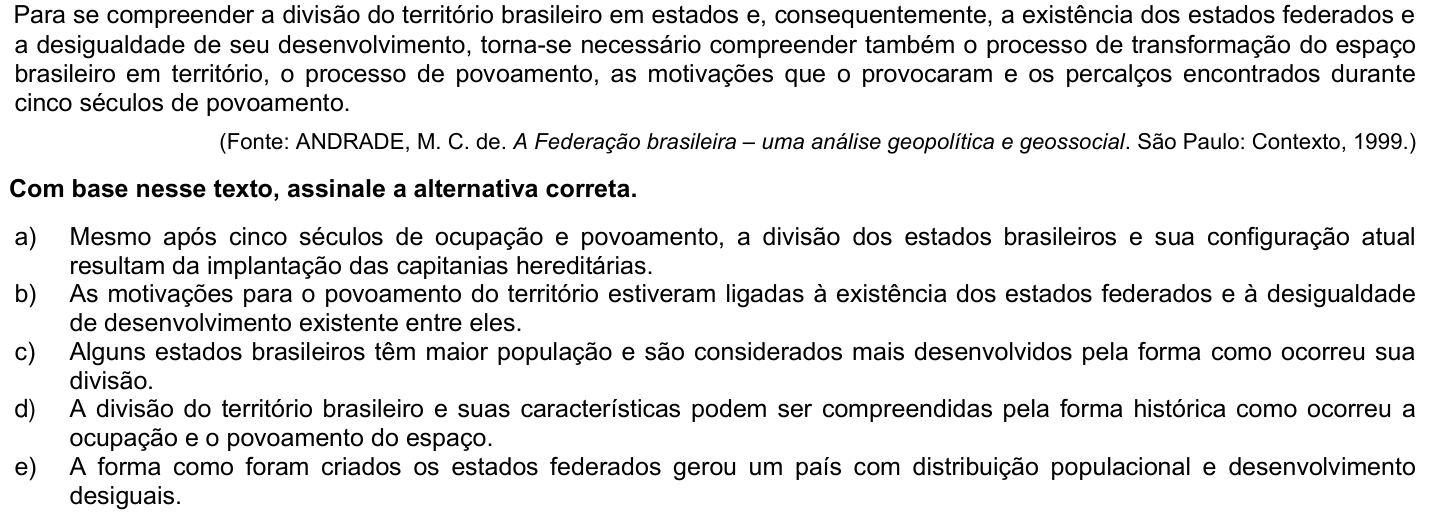 Questão 8 no caderno 1ª fase da UFPR 2010
