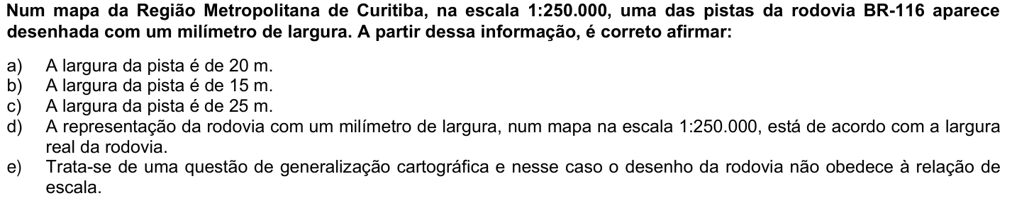 Questão 9 no caderno 1ª fase da UFPR 2010