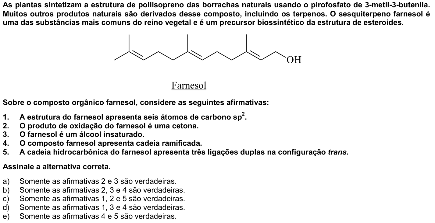 Questão 35 no caderno 1ª fase da UFPR 2010