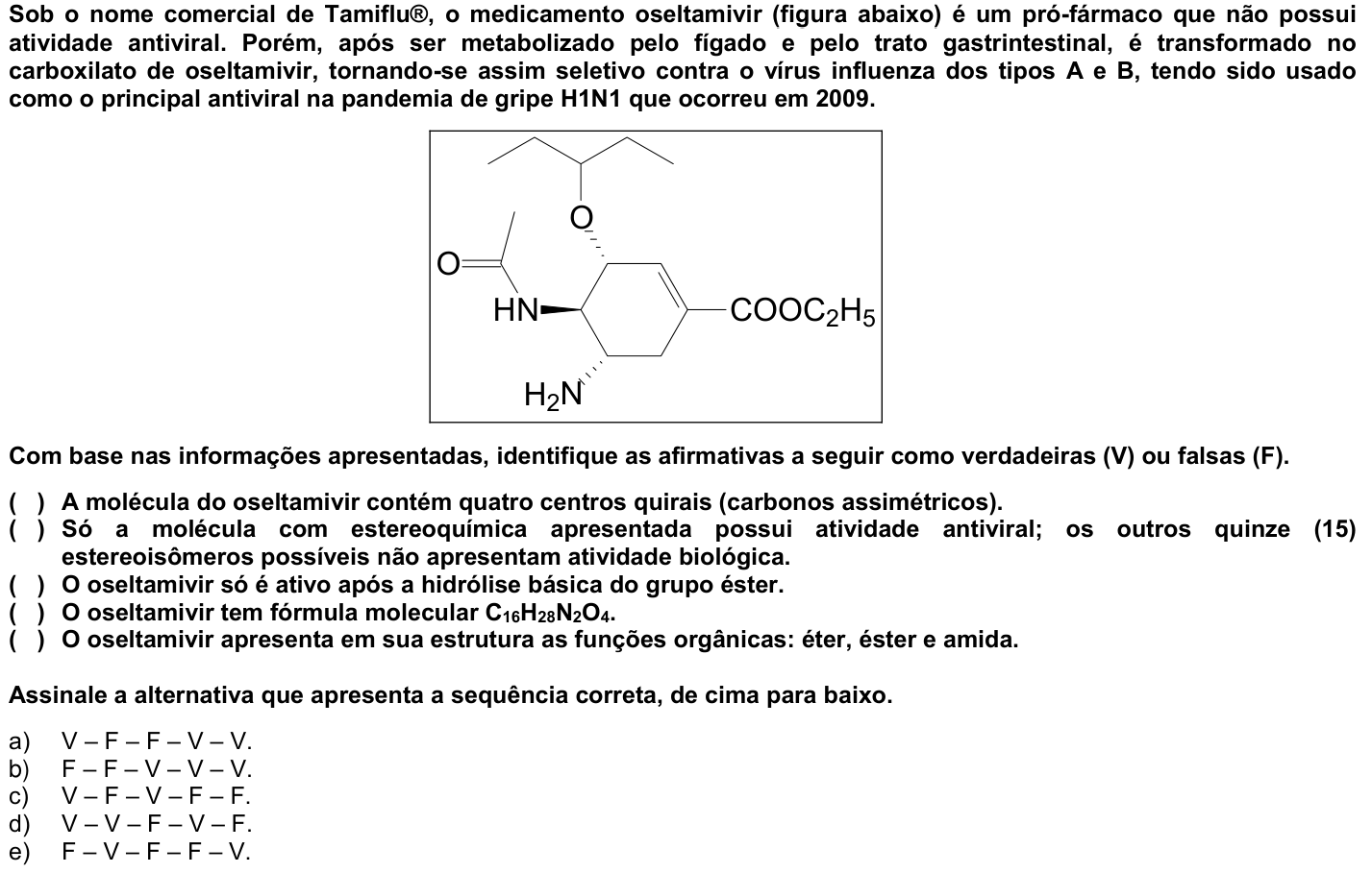 Questão 36 no caderno 1ª fase da UFPR 2010