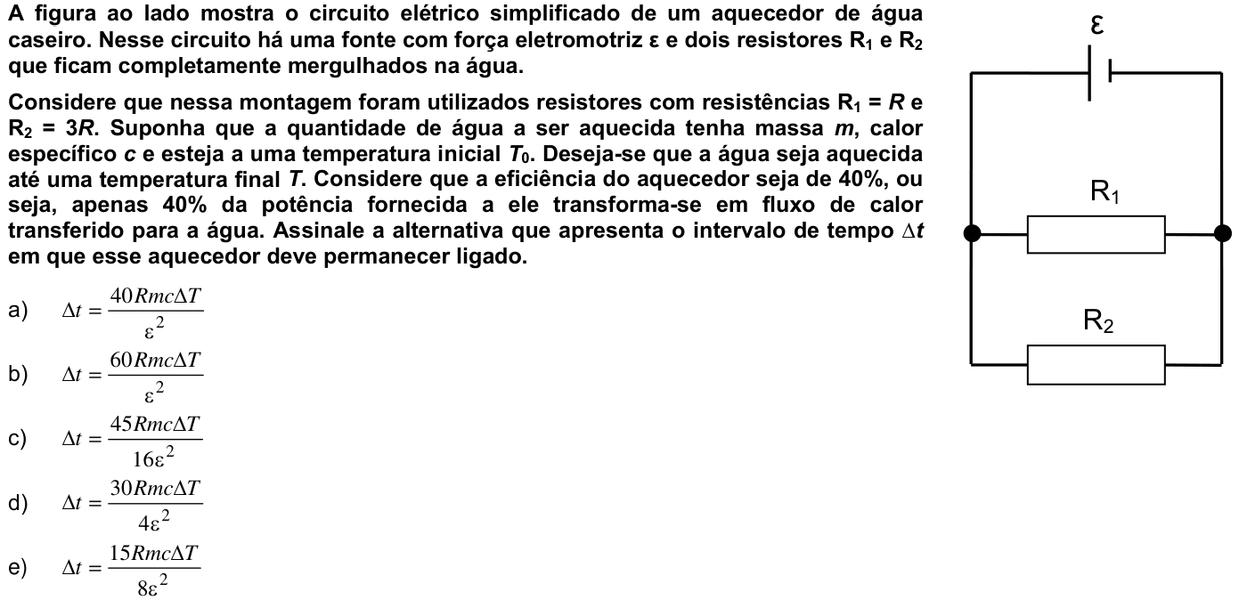 Questão 49 no caderno 1ª fase da UFPR 2010