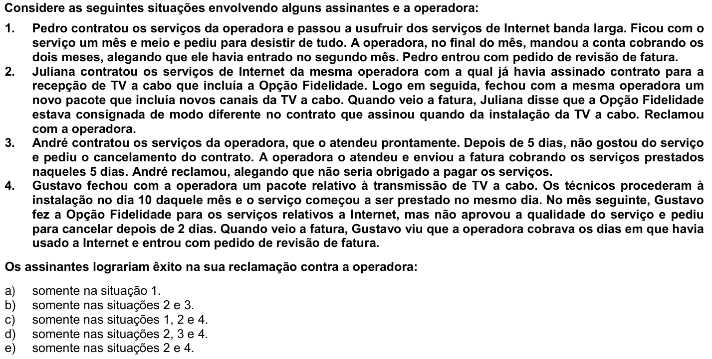 Questão 61 no caderno 1ª fase da UFPR 2010